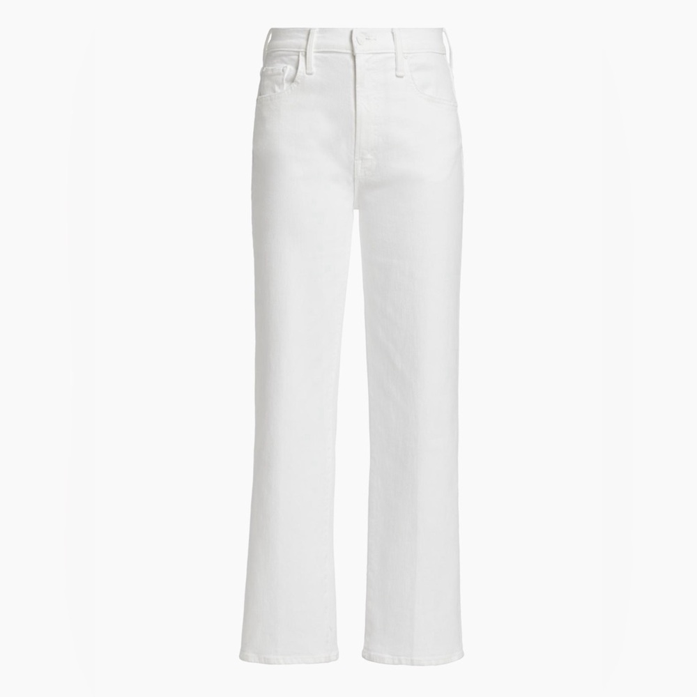 MOTHER The Rambler Zip Ankle Jeans Fairest of Them White 32